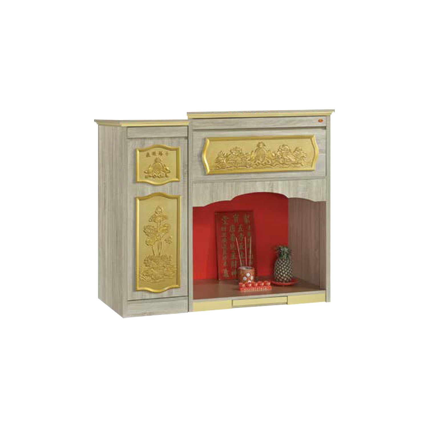 Gavyn Oriental Altar Table with Top Altar Cabinet Fire Resistant Altar Cabinet