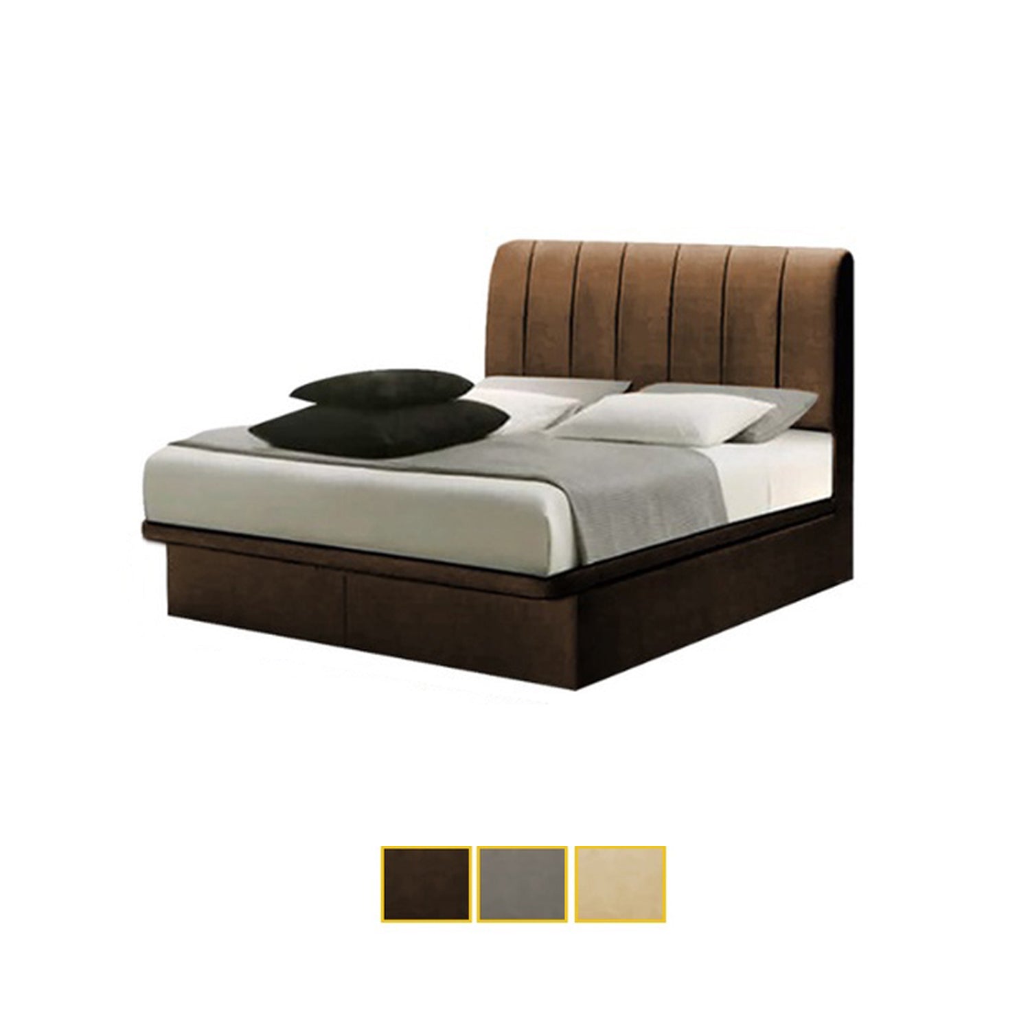 Adele SBD 12" Storage Bed Frame In 3 Colors w/ Mattress Option