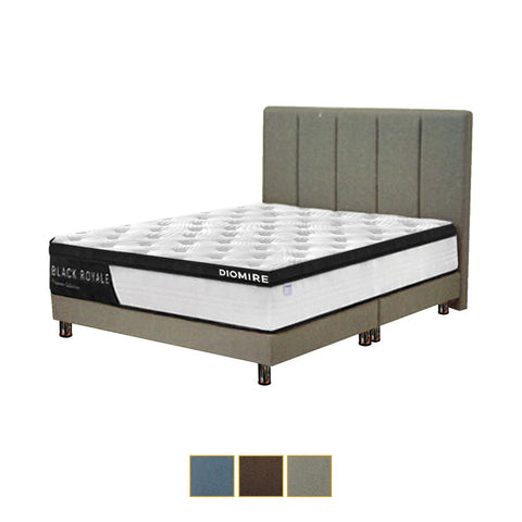 Image of Ezie Series Fabric Divan Bed Frame With 4-inch Chrome Legs In Single, Super Single, Queen, And King Size-Bed Frame-Furnituremart.sg
