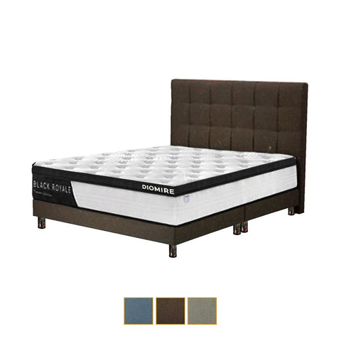 Image of Axia Series Fabric Divan Bed Frame With 4-inch Chrome Legs In Single, Super Single, Queen, And King Size-Bed Frame-Furnituremart.sg