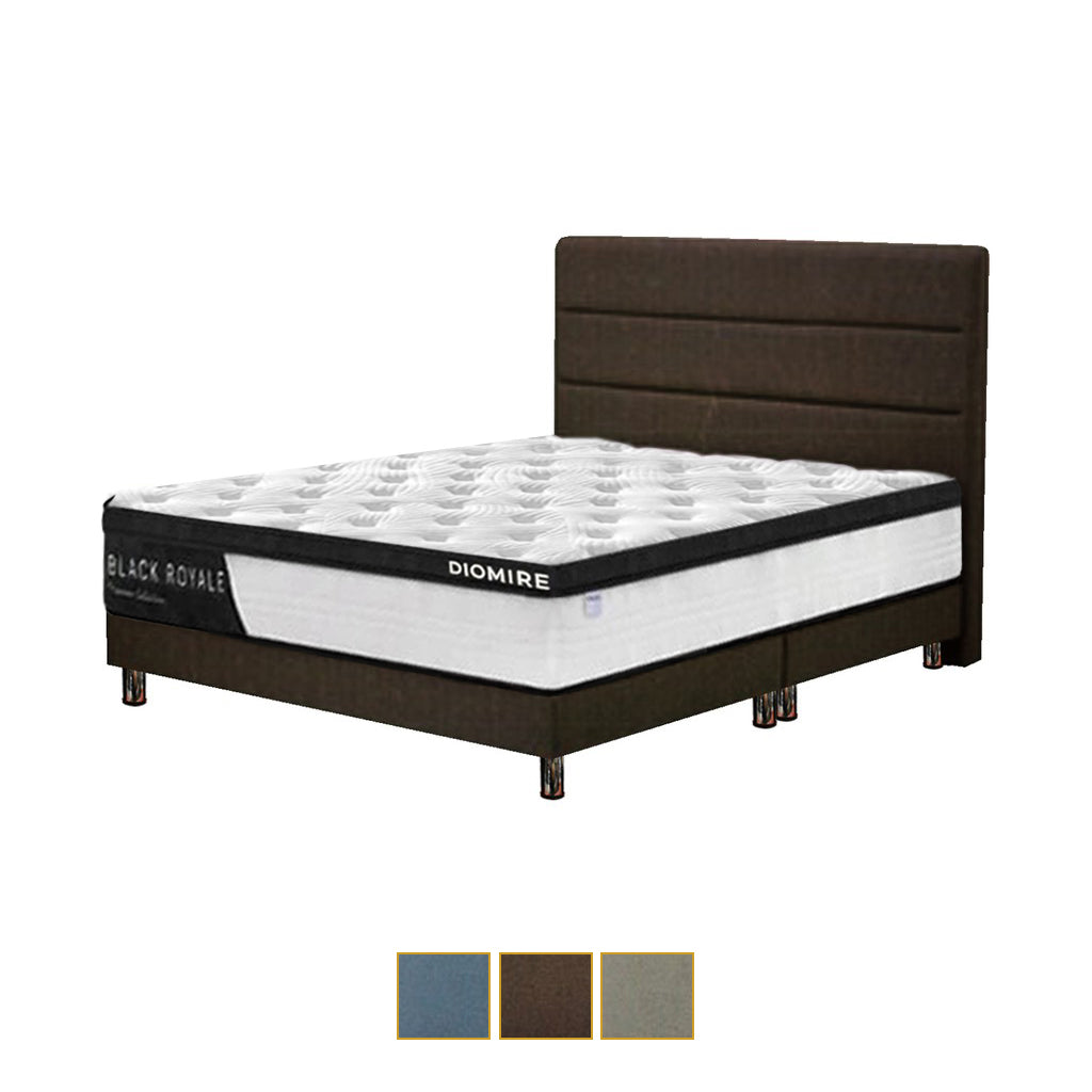 Exie Series Fabric Divan Bed Frame With 4-inch Chrome Legs In Single, Super Single, Queen, And King Size-Bed Frame-Furnituremart.sg