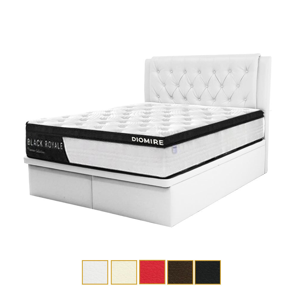 Zen Leather Storage Bed Frame In Single, Super Single, Queen, and King Size-Bed Frame-Furnituremart.sg