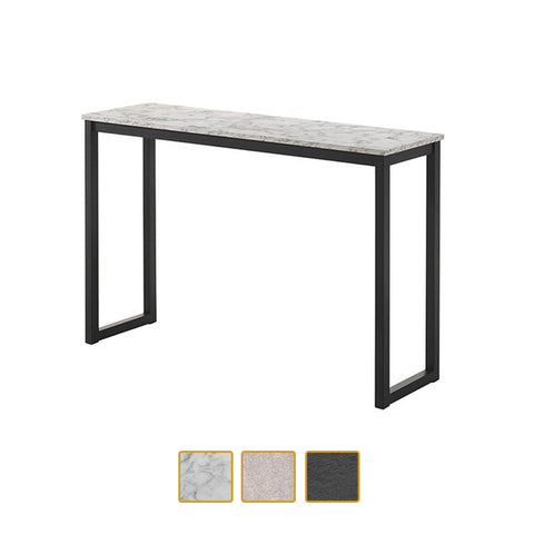 Image of KRITY Console Table Melamine Top Side Display Table in White and Black Leg
