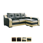 Spady L-Shaped Faux Leather Sofa And Chaise Set in 4 Colours-Sofa-Furnituremart.sg