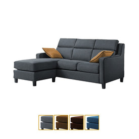 Kim Series 2/3 Seater High Back L-Shape Fabric Sofa In 4 Colours-Sofa-Furnituremart.sg