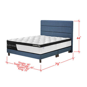 Exie Series Fabric Divan Bed Frame With 4-inch Chrome Legs In Single, Super Single, Queen, And King Size-Bed Frame-Furnituremart.sg