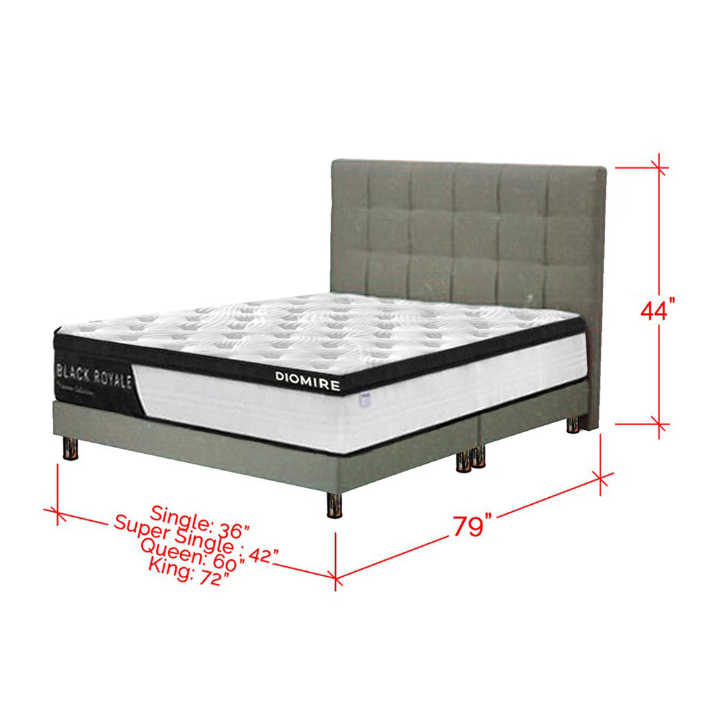 Axia Series Fabric Divan Bed Frame With 4-inch Chrome Legs In Single, Super Single, Queen, And King Size-Bed Frame-Furnituremart.sg