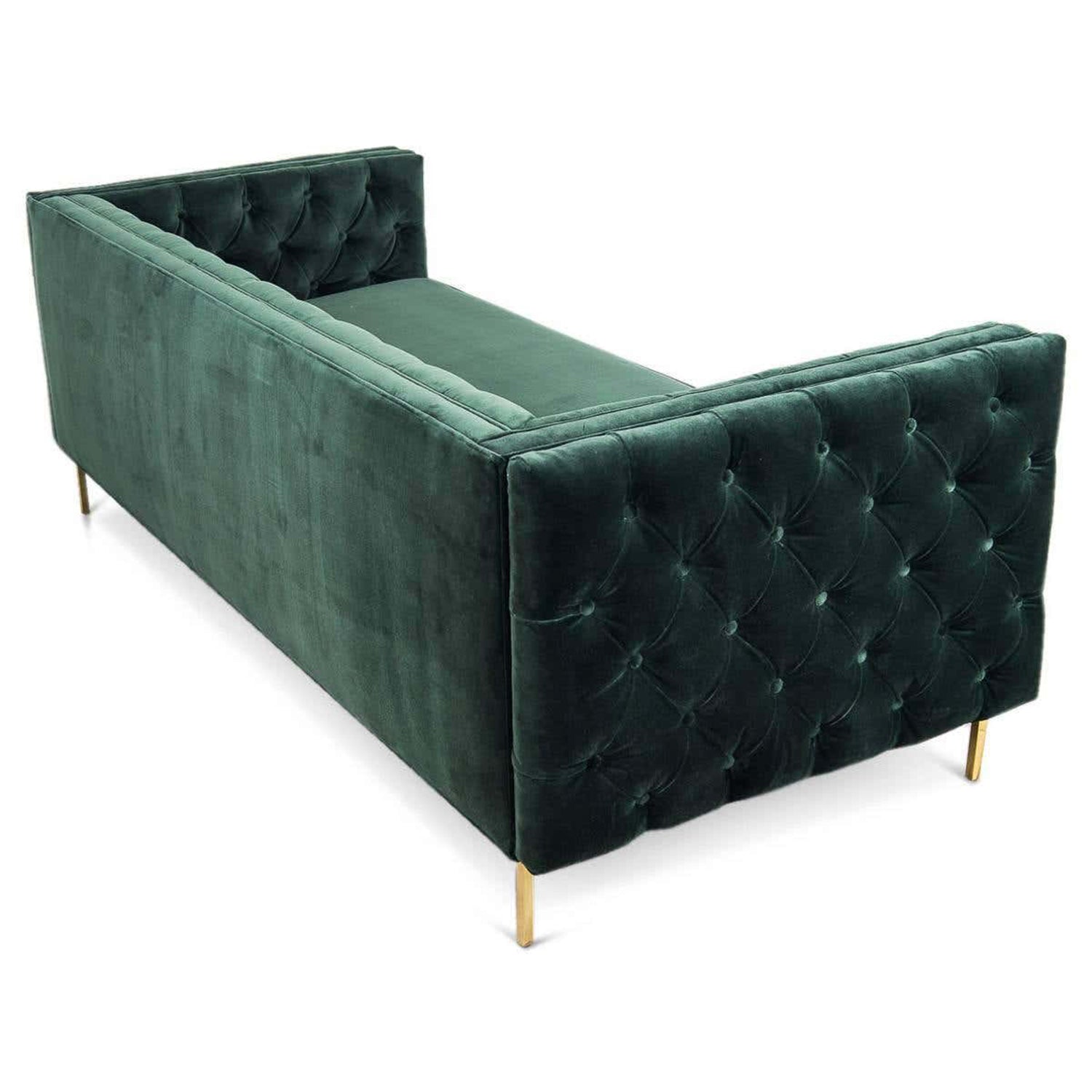 Modern New Design luxury Couch With Brass Legs Plush Green Velvet Sofa For Living Room Furniture