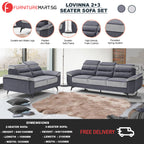 Lovinna 2-Seater and 3-Seater Sofa Pet Pocketed Spring System
