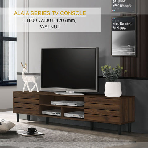 Image of Alaia TV Console Cabinet in Walnut Color
