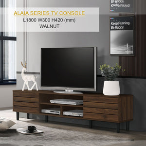 Alaia TV Console Cabinet in Walnut Color