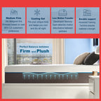 Diomire 10" NASA Pedic Gel Memory Foam Mattress. All Sizes Available