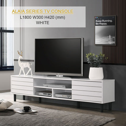 Image of Alaia TV Console Cabinet in White Color