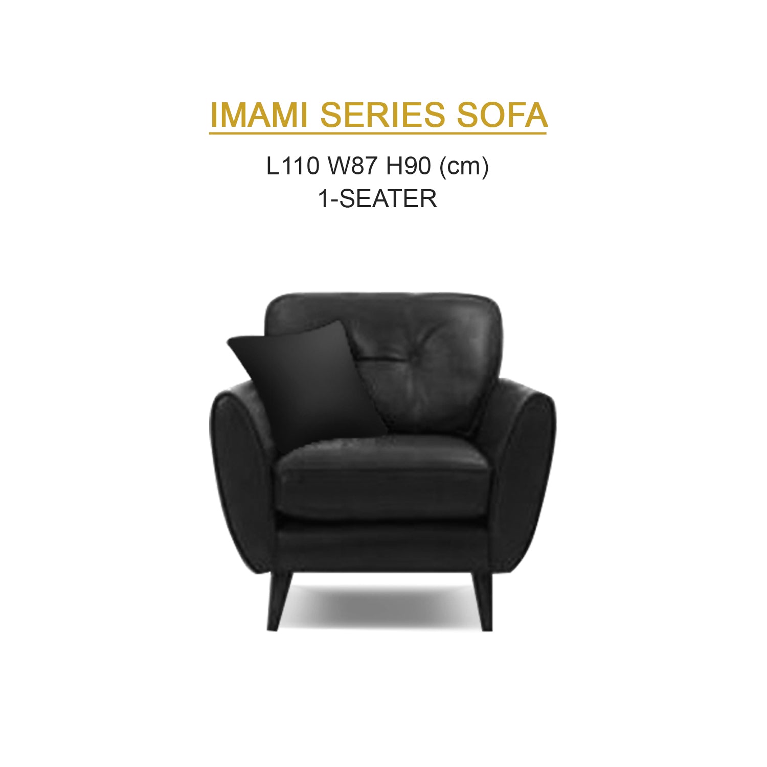 Imani Series 1/2/3 Seater Sofa Fabric/Faux Leather in 8 Colors