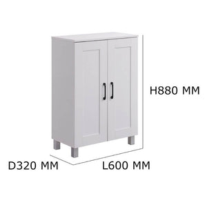 HEMNES 2 Doors Shoe Cabinet / Multi Function Shoe Rack / Strong Construction Laminate Wood
