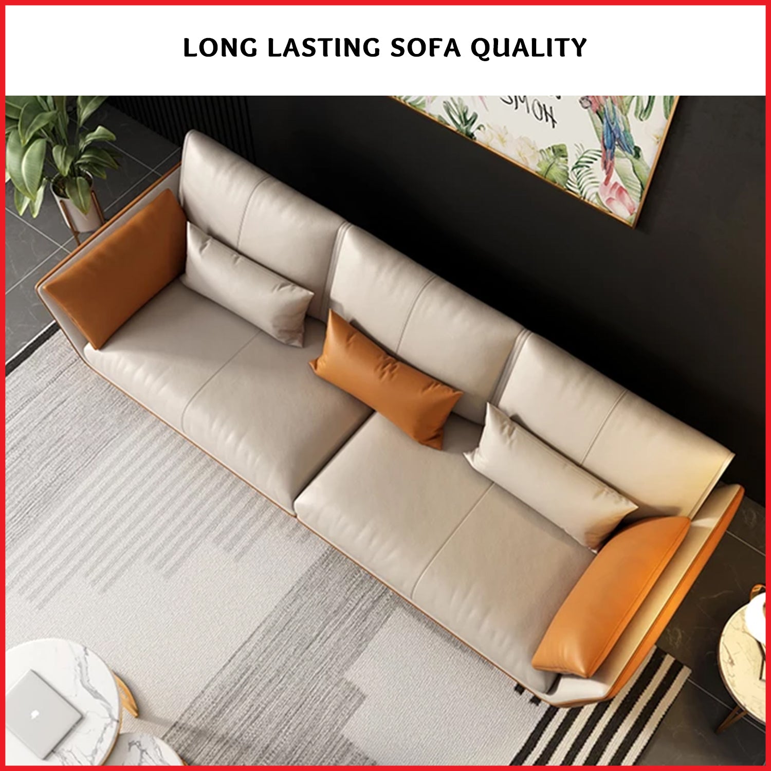 Aspen 1/2/3/4 Seater Fabric / Faux Leather Sofa with Ottoman in 8 Colors