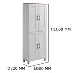 HEMNES 4 Doors Shoe Cabinet / Multi Function Shoe Rack / Strong Construction Laminate Wood