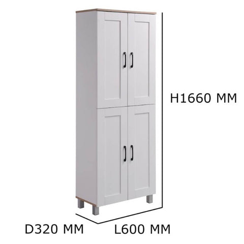 Image of HEMNES 4 Doors Shoe Cabinet / Multi Function Shoe Rack / Strong Construction Laminate Wood