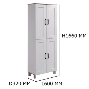 HEMNES 4 Doors Shoe Cabinet / Multi Function Shoe Rack / Strong Construction Laminate Wood