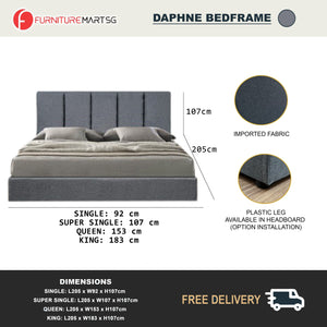 Daphne Headboard Bedframe Divan Only 3 Model Designs