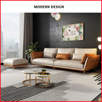 Aspen 1/2/3/4 Seater Fabric / Faux Leather Sofa with Ottoman in 8 Colors