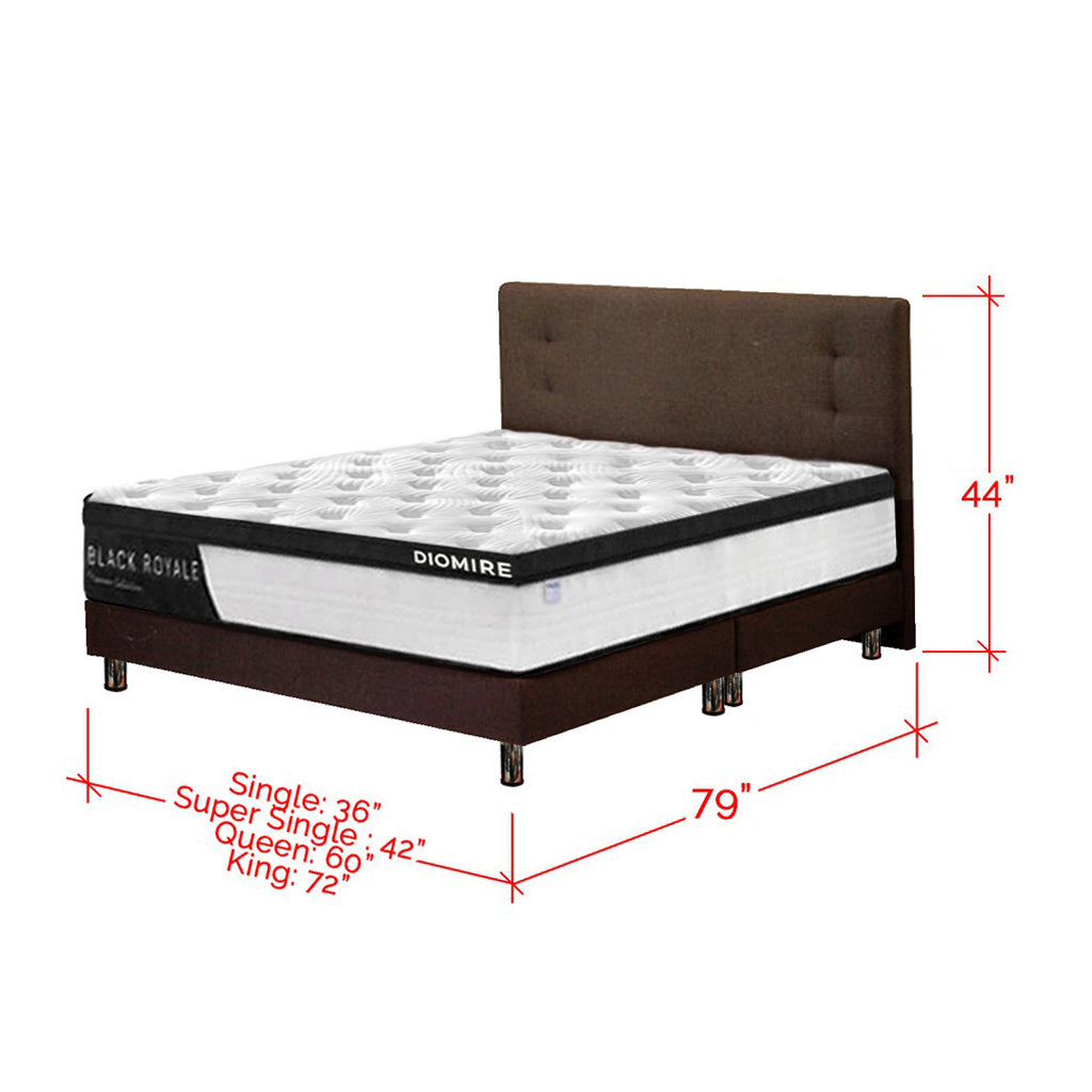 Azia Series Fabric Divan Bed Frame With 4-inch Chrome Legs In Single, Super Single, Queen, And King Size-Bed Frame-Furnituremart.sg