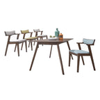 Elvie 4+1 Dining Set In Walnut