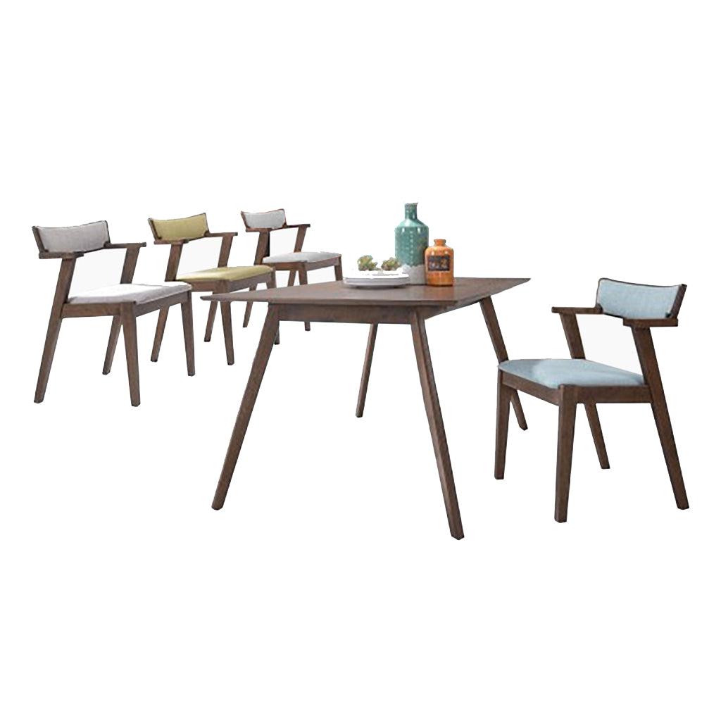 Elvie 4+1 Dining Set In Walnut