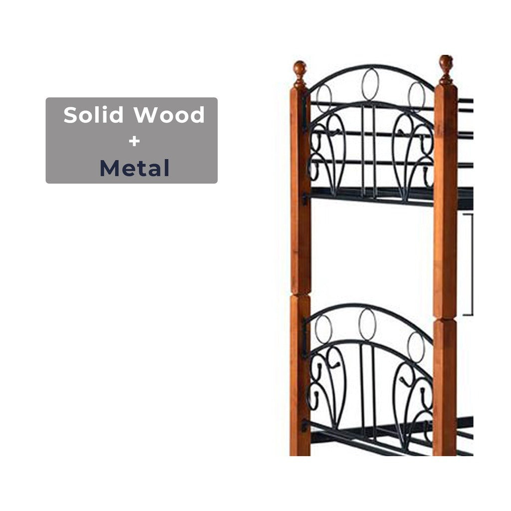 Orra Double Decker / Strong Metal Bar With Solid Wood / Splitable Bed / 1 Double Decker Convertible to 2 w/ Mattress Add On