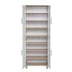 HEMNES 4 Doors Shoe Cabinet / Multi Function Shoe Rack / Strong Construction Laminate Wood