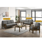 Frida Series 1,2,3 Seater Sofa Set Solid Wood Living Room Furnitures in Grey