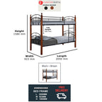 Orra Double Decker / Strong Metal Bar With Solid Wood / Splitable Bed / 1 Double Decker Convertible to 2 w/ Mattress Add On