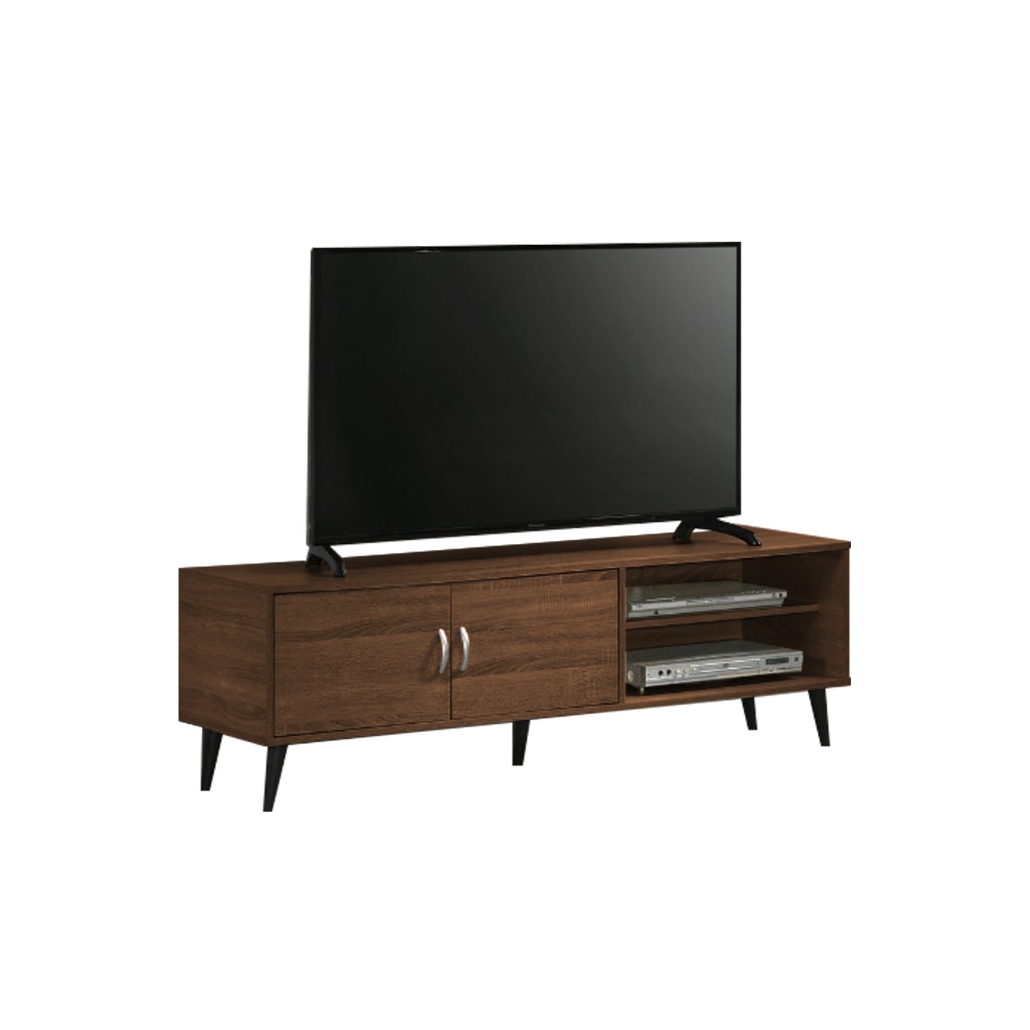 Grace TV Console Cabinet in Walnut Color