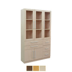 Darra Series 8 Bookshelf With Glass Doors In 3 Colors
