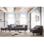 Columbus Fabric/ Leather 3 Piece Modular Sofa Set in 6 Colours-Furnituremart.sg