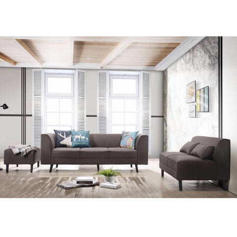 Image of Columbus Fabric/ Leather 3 Piece Modular Sofa Set in 6 Colours-Furnituremart.sg