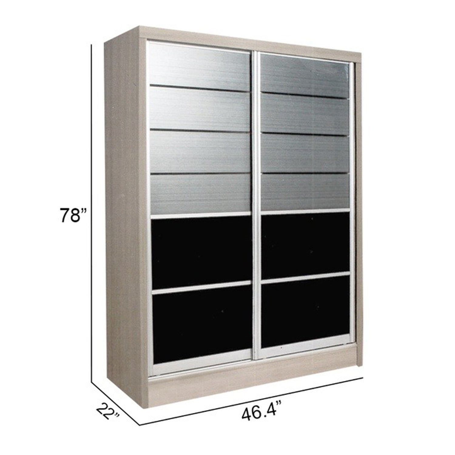 Cielo Series 1 2-Door Sliding Door Wardrobe Multicompartment