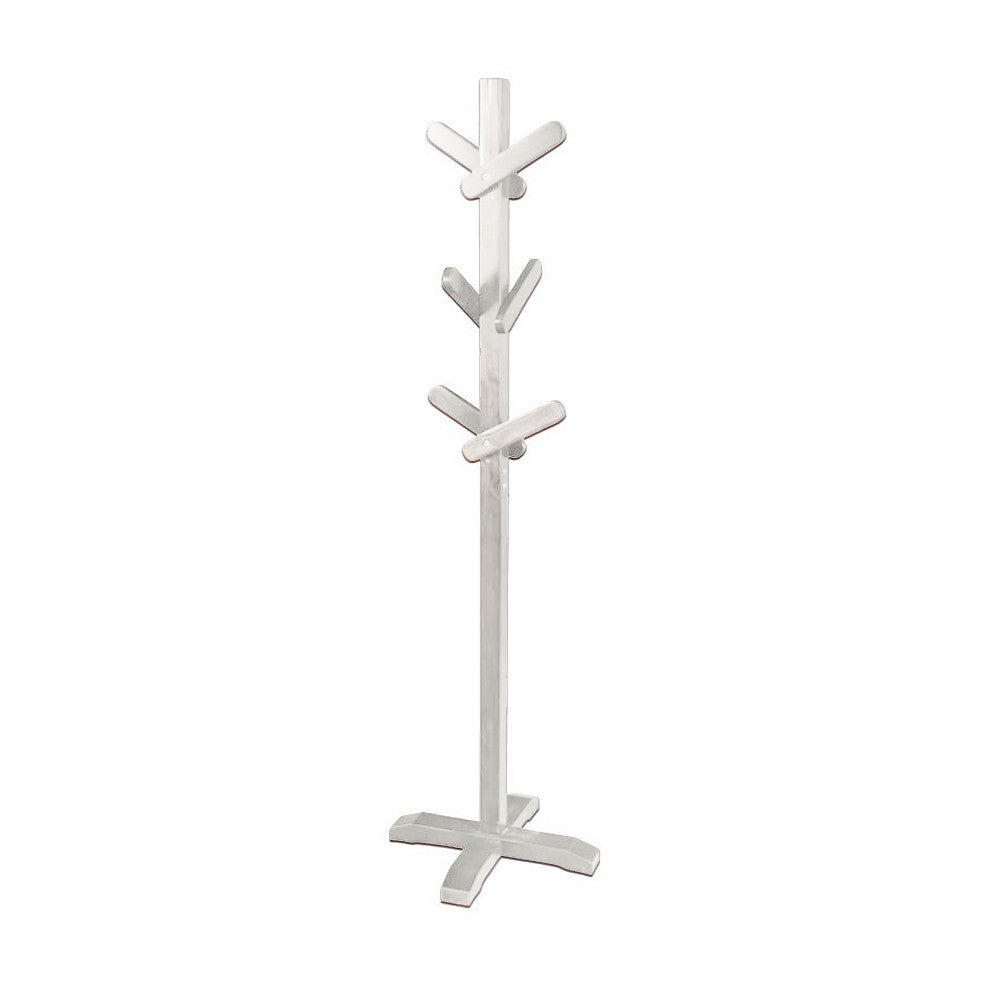 Piya Solid Pine Wood 6 Hooks Standing Clothing Rack-Clothing Rack-Furnituremart.sg