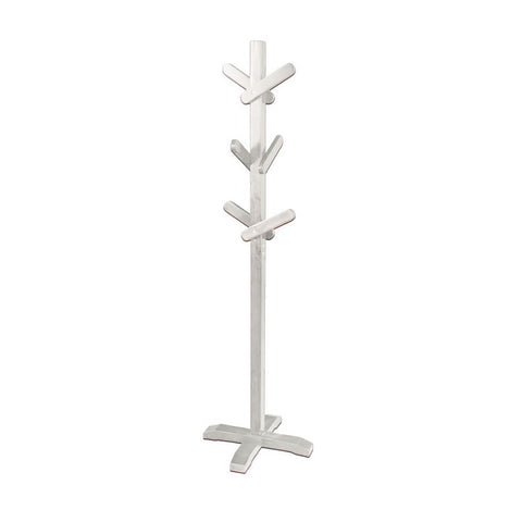 Image of Piya Solid Pine Wood 6 Hooks Standing Clothing Rack-Clothing Rack-Furnituremart.sg