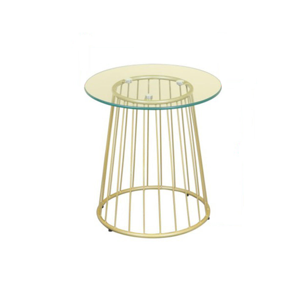 Guedes Contemporary Tempered Glass Side Table-Side Table-Furnituremart.sg