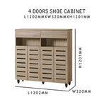 DOTA 2 Doors And 4 Doors Shoe Cabinet with Drawer In Natural Oak Color