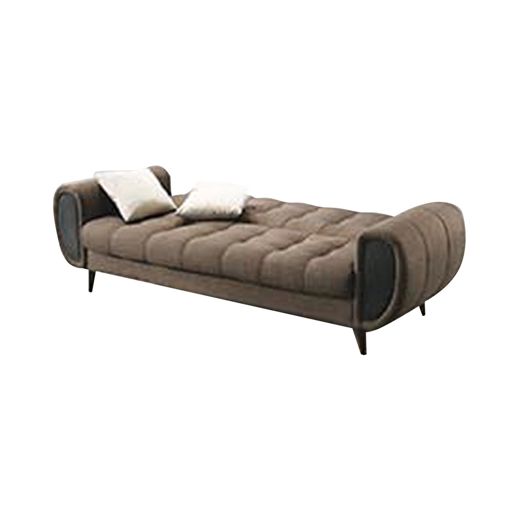 Akasha Brown Leather Sofa Bed