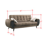 Akasha Brown Leather Sleeper Sofa