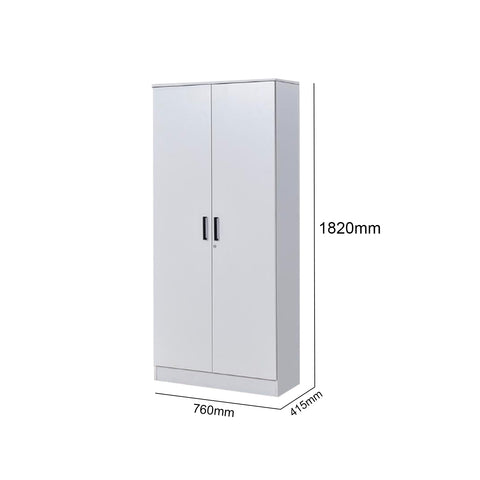 Image of Moira Series 1 Swing Door 2-Door Wardrobe In White