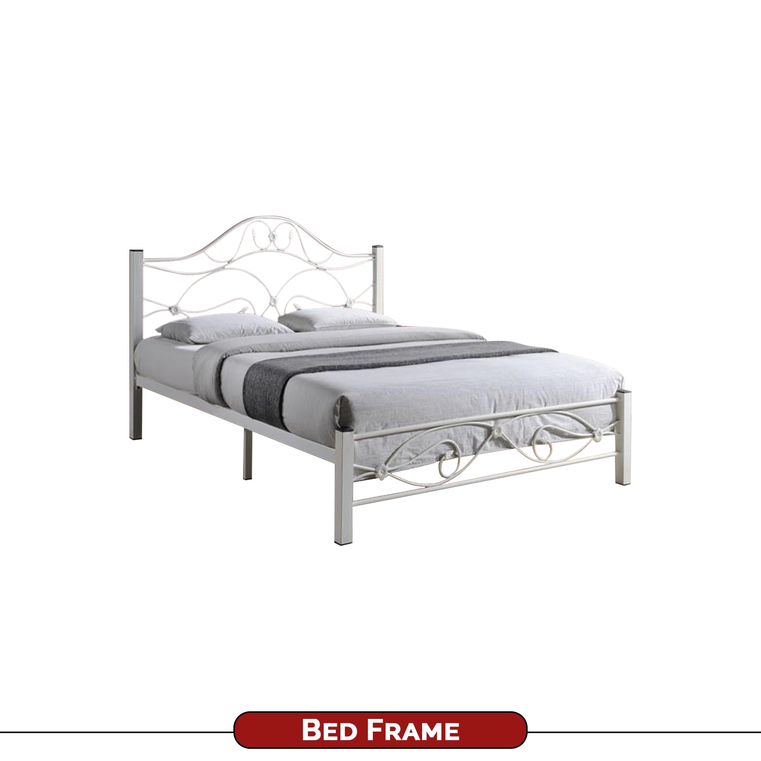 Eldeah Queen Size Metal Bed Frame with Optional 6" Mattress Add On