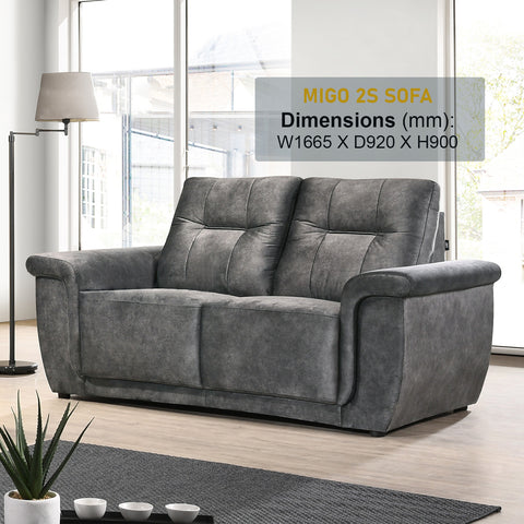 Image of Migo 2 + 3 Seater High Fabric  Sofa