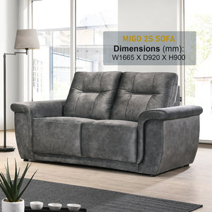 Migo 2 + 3 Seater High Fabric  Sofa