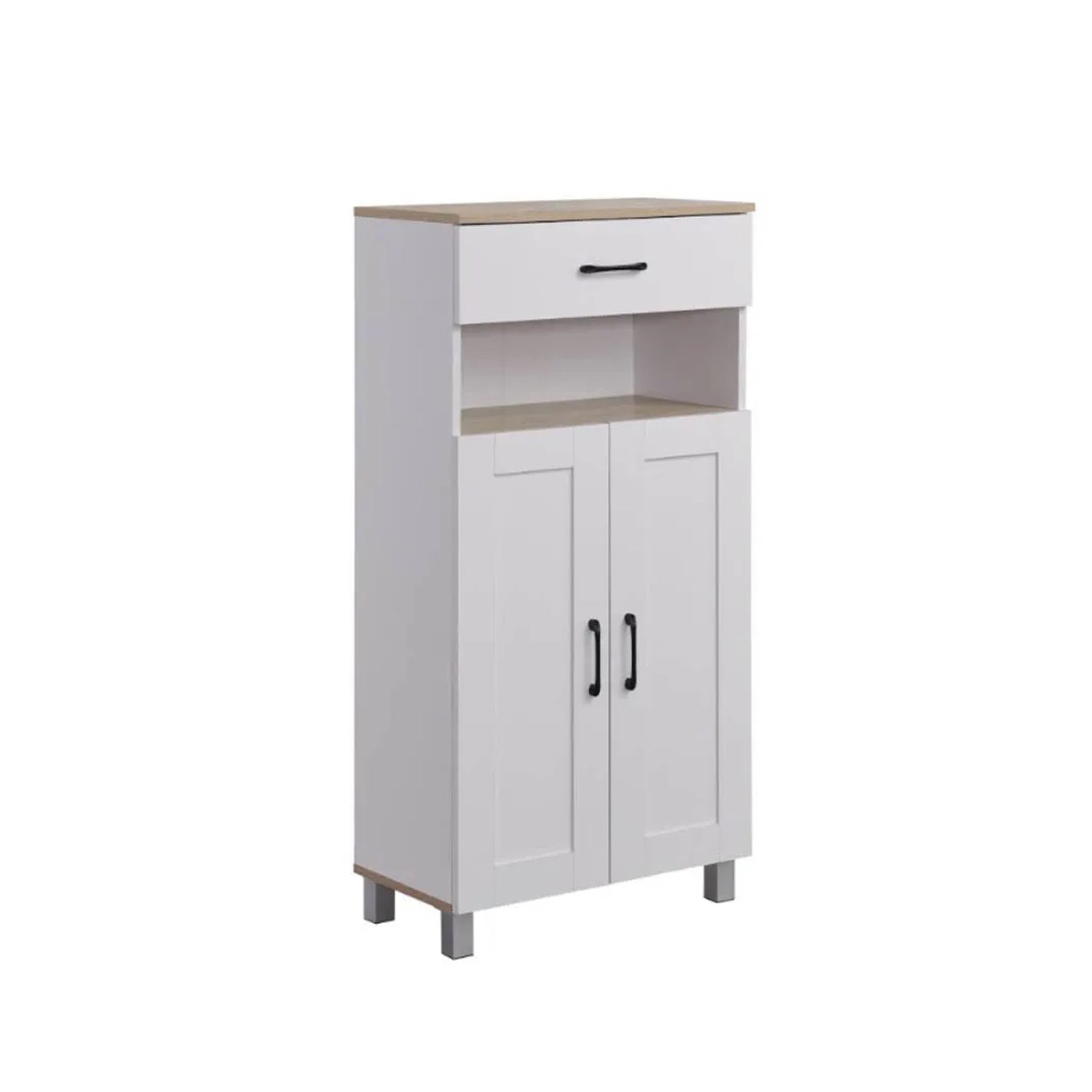 HEMNES 2 Doors + 1 Drawer Shoe Cabinet / Multi Function Shoe Rack / Strong Construction Laminate Wood