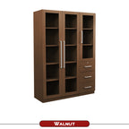 Darra Series 7 Bookshelf With Glass Doors In 3 Colors