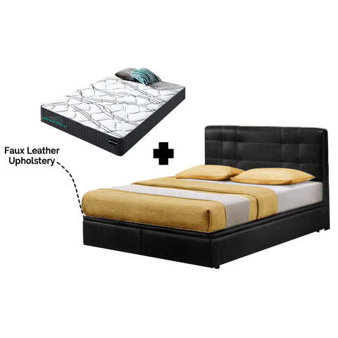 Image of Miki Storage Bed SBD 12" With Optional 7" Inner Spring / 10" Pocket Spring Mattress Add On In Single, Super Single, Queen, and King Size
